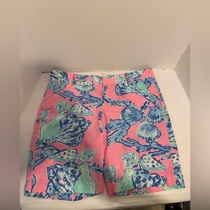 Lilly Pulitzer The Chipper Short Pink Pout Barefoot Princess Womens Size 12